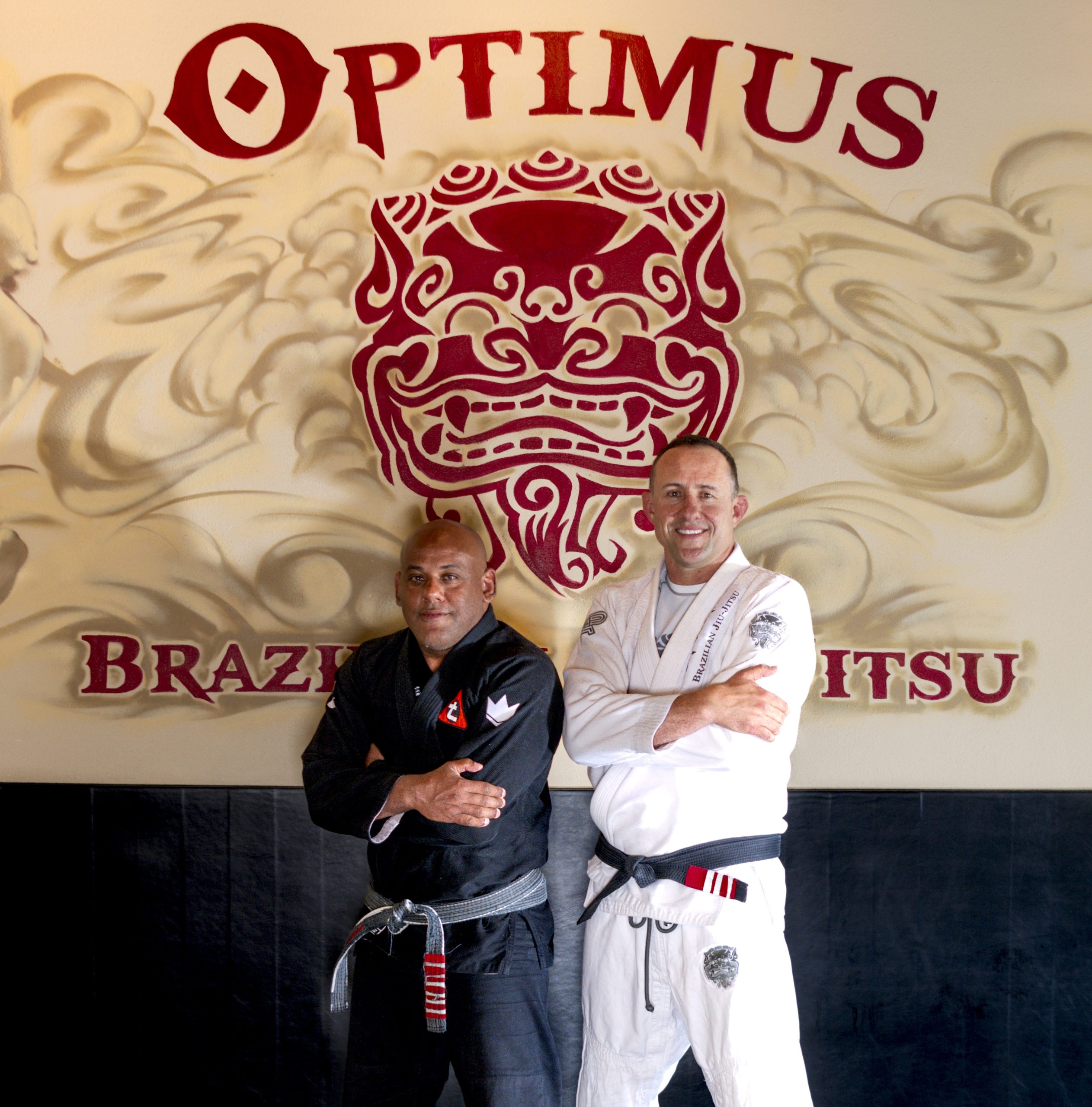 jiujitsu Professor Grant Collins and his professor Tinguinha