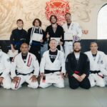 A proud moment when the students achieve a new belt rank in jujitsu