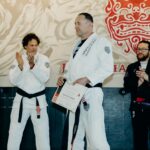 Professor Grant receiving fourth degree after 26 years of training BJJ