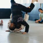 A Jiu Jitsu sweep from the butterfly guard